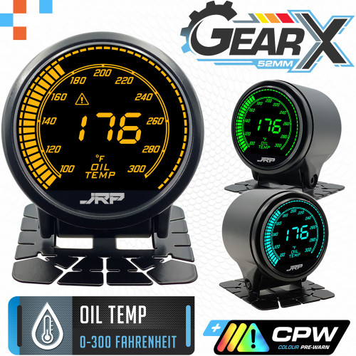JRP GearX Digital Oil Temp Gauge 52mm °F