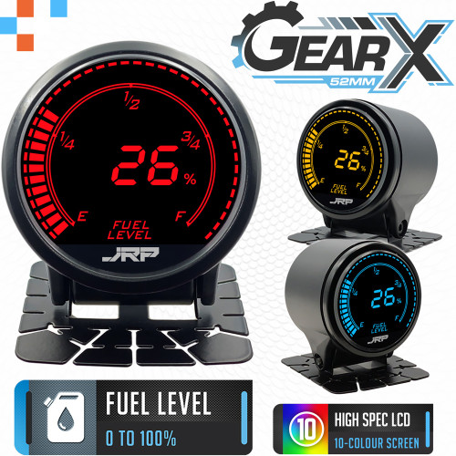 JRP GearX Digital Fuel Level Gauge 52mm