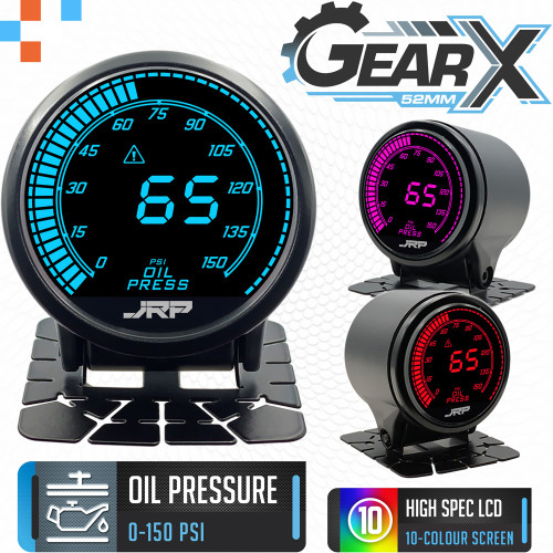 JRP GearX Digital Oil Pressure Gauge 52mm