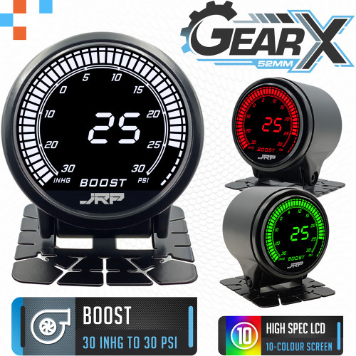 JRP GearX Digital Petrol Boost Gauge 52mm
