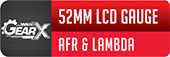 JRP GearX 52mm LCD Wideband Gauge 10-Colour
